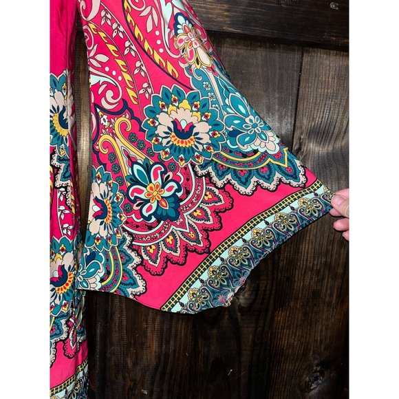 By Together BoHo Scoop Neck Dress with Kimono Style Sleeve Size Small NWT - Picture 2 of 9